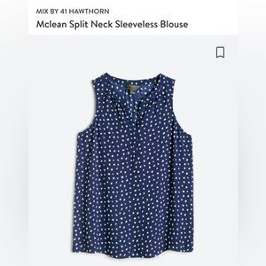 Stitch Fix 41 Hawthorne McLean Split Neck Blouse Sz Small